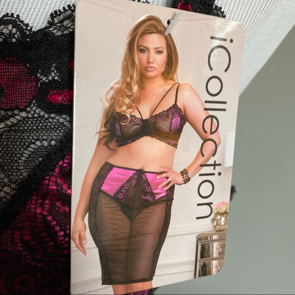 2-piece corset skirt & bralette lingerie